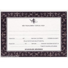 Gyászjelentés a/4 indás katolikus