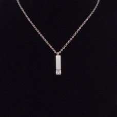 Kegyeleti ékszer szögletes kapszula kővel