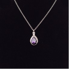 Kegyeleti ékszer lila kristály