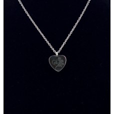 Kegyeleti ékszer szív rózsa mintával