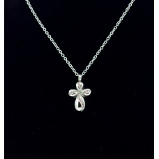 Kegyeleti ékszer modern kereszt kövekkel