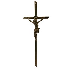 Feszület műanyag fémgőzölt nagy bronz