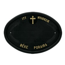 Fejfatábla műanyag ovális katolikus