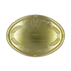 Fejfatábla műanyag fémgőzölt ovális református arany színben