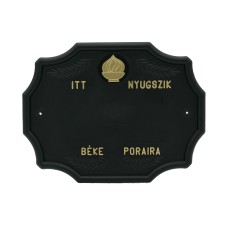 Fejfatábla műanyag szögletes polgári