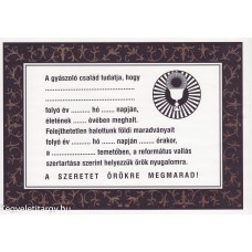 Gyászjelentés a/5 indás református