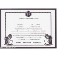 Gyászjelentés a/5 katolikus angyalos ofszet papírból