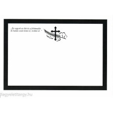 Gyászjelentés a/5 katolikus kereszt pálmalevél mintával ofszet papírból nyomtatható