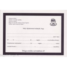 Gyászjelentés A/5 polgári örökláng mintával ofszet papírból