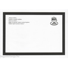 Gyászjelentés A/5 polgári örökláng mintával ofszet papírból nyomtatható változatban