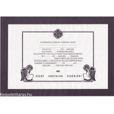 Gyászjelentés a/4 katolikus angyalos ofszet papírból