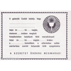 Gyászjelentés a/5 református ofszet papírból
