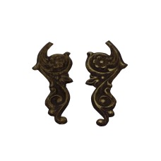 Fólia dísz cserág bronz 1 pár