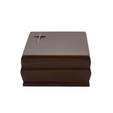 Urna fa Budapest kereszt fémrátéttel barna színben