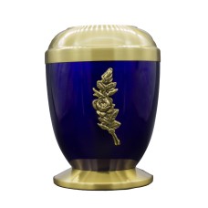 Urna fém lila rózsa rátéttel Urna fém lila rózsa rátéttel