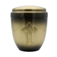 Urna fém réz kereszt rátéttel Urna fém réz kereszt rátéttel