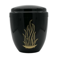 Urna fém fekete örökláng mintával