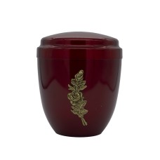 Urna fém bordó rózsa rátéttel