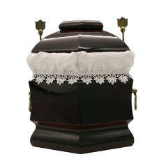 Urna fa hatszög alakú bordó