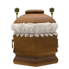 Urna fa hatszög alakú matt barna