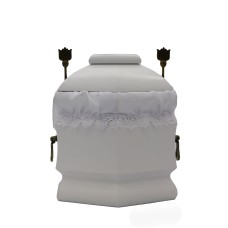 Urna fa hatszög alakú fehér