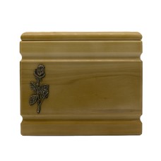 Urna fa iker rózsa fémrátéttel natúr színben