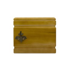 Urna fa iker kereszt szőlővel fémrátéttel natúr színben