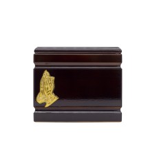 Urna fa iker imakéz fémrátéttel barna színben