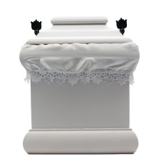 Urna fa négyszög fehér színben