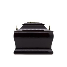 Urna fa pagoda kereszt fémrátéttel barna színben