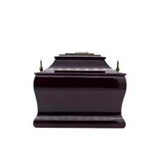 Urna fa pagoda kereszt fémrátéttel bordó színben