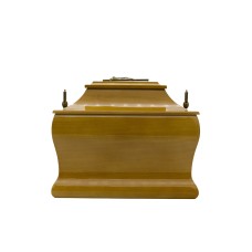 Urna fa pagoda kereszt fémrátéttel natúr színben