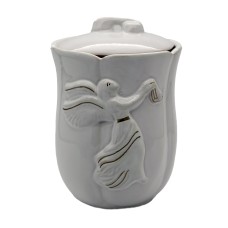 Gyermek kerámia urna angyal mintával
