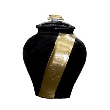 Urna amfora arany rózsás fekete