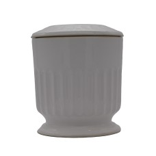 Urna kerámia cirmos fehér Urna kerámia cirmos fehér