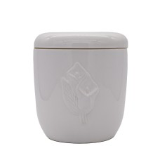 Urna kerámia mázas kálás fehér Urna kerámia mázas kálás fehér