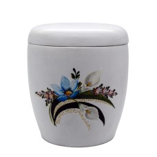 Urna kerámia kézzel festett kála mintával