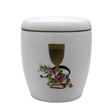 Urna kerámia kézzel festett kehely mintával