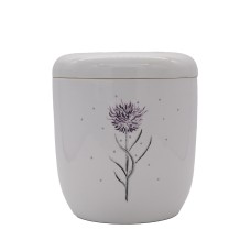 Urna kerámia kézzel festett imola mintával fehér