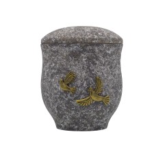 Urna kerámia carrarai márvány hatású galambos