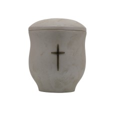 Urna kerámia Vermont ezüst márvány hatású keresztes