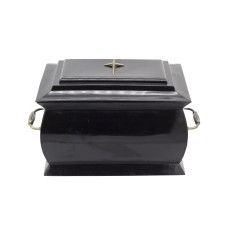 Urna kompozit szögletes fekete gránit keresztes Urna kompozit szögletes fekete gránit keresztes