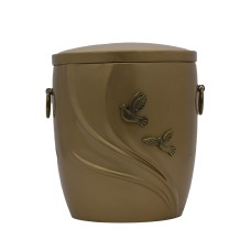 Urna kompozit ívelt arany angyalos/galambos