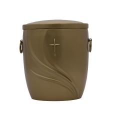 Urna kompozit ívelt arany keresztes