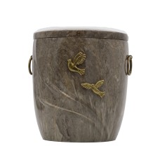 Urna kompozit ívelt barna angyalos/galambos