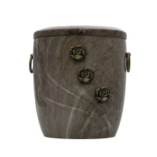 Urna kompozit ívelt barna rózsás