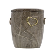 Urna kompozit ívelt barna szives