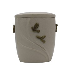 Urna kompozit ívelt fehér márvány rózsás