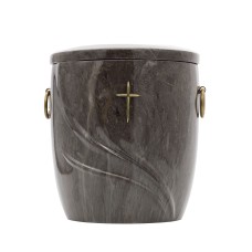 Urna kompozit ívelt szürke keresztes Urna kompozit ívelt szürke keresztes