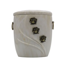 Urna kompozit ívelt vanília rózsás Urna kompozit ívelt vanília rózsás